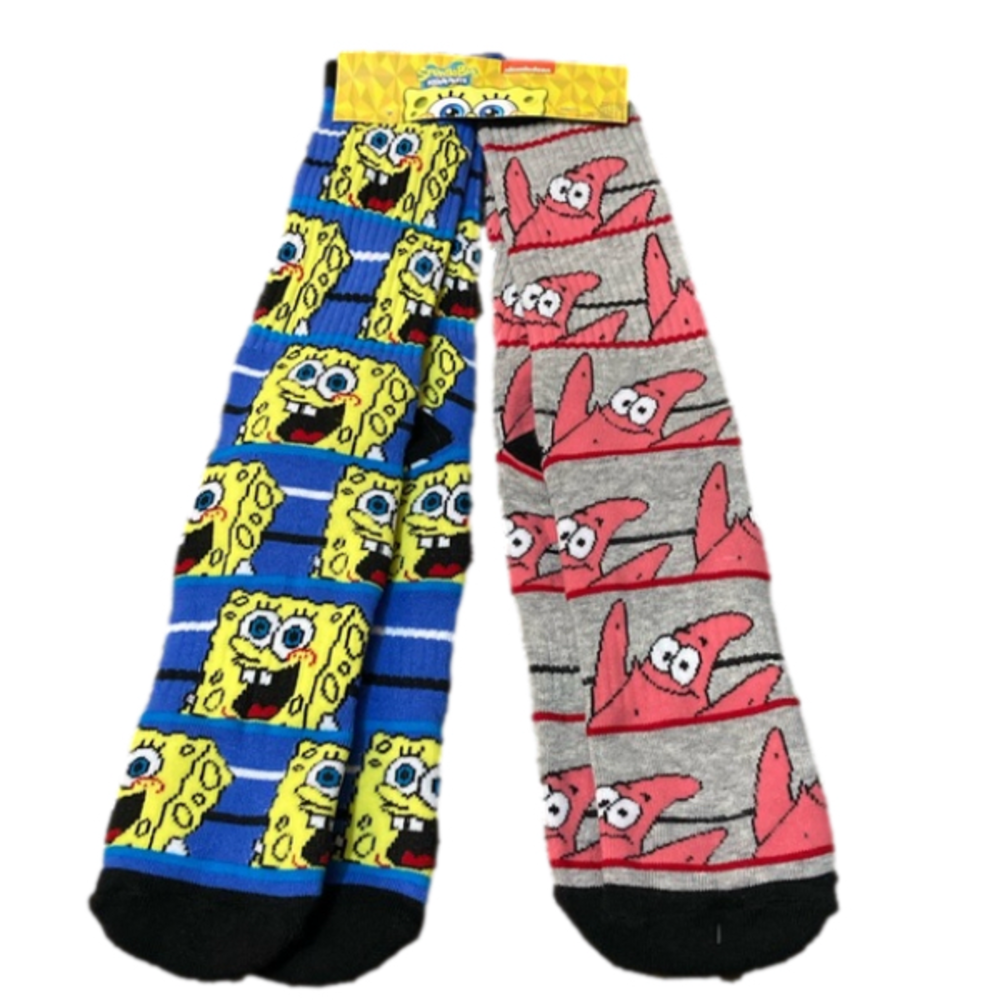 Colorful SpongeBob and Patrick Long Socks